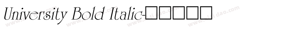 University Bold Italic字体转换